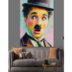 Charlie Chaplin Pop Art Dekoratif Kanvas - Mdf Ahşap Tablo