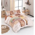 Charlotte Nature Çift Kişilik 200x220 cm Yeşil Nevresim Takımı