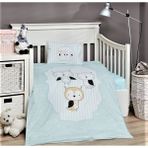 Charlotte Owls 100x150 cm Mint Bebek Nevresim Takımı