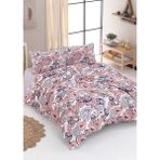 Charlotte Shawl Çift Kişilik 200x220 cm Kırmızı Beyaz Nevresim Takımı