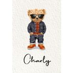 Charly: Cahier personnalisé avec prénom Charly | Cadeau d'anniversaire pour enfant, garçon, homme, copain ... | Nounours | 110 pages lignée, Petit Format 6x9 pouces (15,24 x 22,86 cm)