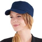 CHARM Erkek Pamuk Askeri Ordu Şapkası - Kadın Yazlık Basecap Kış Şapkası Bere, Denim, L