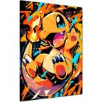Charmbi Pokemon Charmander Metal Poster Tablo – Parlak Yüzey Canlı Baskı Modern Duvar Dekoru Gamer Anime - 15 x 20 - Çok Renkli