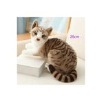 charmerprincesses Gerçek tekir kedi peluş oyuncak 25 cm oturan tekir kedi PELUŞ KEDİ İTHAL ÜRÜN ÇİFT RENK