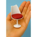 CharmFancy 1 Adet 1:12 Ölçek Tulip Sandalye– Bebek Evi Mini Minyatür Aksesuar ve Diorama Maket Dollhouse