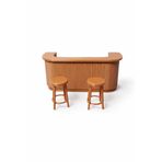 CharmFancy 1:12 Ölçek Bar Servis Tabure Tezgahı Diorama Dollhouse Maket Bebek Ev Eşyası Minyatür Aksesuar Obje
