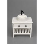 CharmFancy 1:12 Ölçek Lavabo Bebek Ev Eşyası Minyatür Diorama Dollhouse Obje Aksesuar Otantik Bohem Tarz