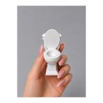 CharmFancy 1:12 Ölçek Tuvalet Wc Banyo Bebek Ev Malzemeleri Diorama Dollhouse Minyatür Figür Obje Aksesuar