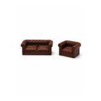 CharmFancy 1:50 Ölçek Tekli Çiftli Koltuk Takımı Müze Minyatür Figür Diorama Dollhouse Bebek Ev Obje Aksesuar