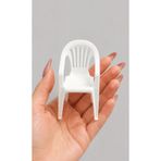 CharmFancy 2'Li 1:12 Ölçek Plastik Sandalye Minyatür Maket Bebek Evi Diorama Dollhouse Obje Aksesuar