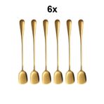 Chavin 1010 6 Adet Çelik Uzun Kokteyl Kahve Latte Karıştırma Barmen Kaşığı cin753sr-6
