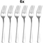 Chavin 1010 Çelik 6 Adet 19 cm Silver Renk Sofra Balık Çatalı CIN743BY-6 - Gri