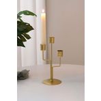Chavin 3 lü Metal Asimetrik Gold Şamdan Dekoratif ithal Mumluk cin994sr