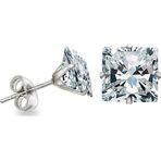 Chavin 3 mm Dört Tırnak Gümüş Kare Tek Taş Zirkon Kadın Erkek Küpe y95-3