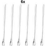 Chavin 304 Çelik 6 Adet 19 cm Kokteyl Kahve Latte Karıştırma Barmen Kaşığı CIN758BY - Gri