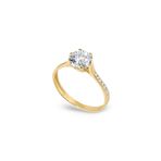 Chavin BR07-13 0.85 Carat Tek Taş Sarı Altın Yüzük