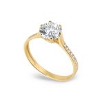 Chavin BR07-17 0.85 Carat Tek Taş Sarı Altın Yüzük