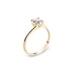 Chavin BR08-15 1 Carat Tek Taş Sarı Sarı Altın Yüzük