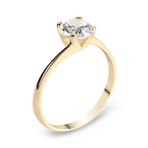 Chavin BR08-16 1 Carat Tek Taş Sarı Sarı Altın Yüzük