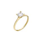 Chavin BR14SR-16 0.80 Carat Tek Taş Sarı Altın Yüzük