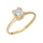 Chavin BR17-15 0.75 Carat Tek Taş Sarı Altın Yüzük