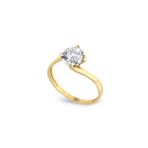 Chavin BR20-17 0.85 Carat Tek Taş Sarı Altın Yüzük