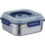Chavin Çelik 1250 ml Kilitli Yemek Meyve Et Buzdolabı Beslenme Saklama Kabı MT106 - 1,8 ml - Gri
