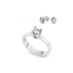 Chavin CZ38-10 0.40 Carat Zirkon Tek Taş Kadın Gümüş Yüzük
