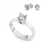 Chavin CZ38-11 0.40 Carat Zirkon Tek Taş Kadın Gümüş Yüzük