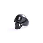 Chavin DF94-27 Siyah Büyük Skull Kuru Kafa Erkek Yüzük