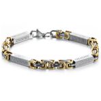Chavin DG99SR 6 mm Kral ve Greek Desen Çelik Erkek Bileklik