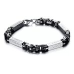 Chavin DG99SY 6 mm Kral ve Greek Desen Çelik Erkek Bileklik