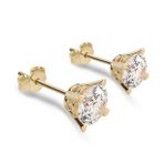 Chavin DH15SR 2 crt. Swarovski Tektaş Gümüş Küpe