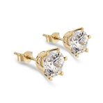 Chavin DH17SR 4 Carat Zirkon Tektaş Bayan Gümüş Küpe