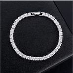 Chavin DN07 Altın Kaplama Su Yolu Swarovski Kare Taş Kadın Bileklik