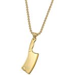 Chavin DP51SR Gold Satır Figürü Çelik Erkek Kolye