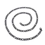 Chavin DP90-5 Figaro Yassı 5 mm 60 cm Siyah Çelik Erkek Zincir