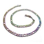 Chavin DP90ML-7 Figaro 7 mm 61 cm Multicolor Çelik Erkek Zincir