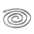Chavin DR01 Gri 60 cm 3 mm Çelik Erkek Bijuteri Kolye