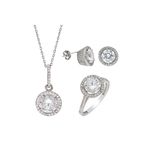 Chavin DR32-15 Özel Tasarım Gümüş Kolye Yüzük Küpe Set