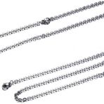 Chavin DR38-4 4 mm Gri Uzun 75 cm Çelik Erkek Zincir