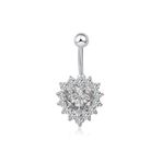 Chavin DT83BY Kalp Tek Taşlı Göbek Piercing