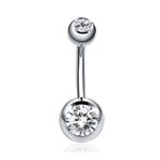 Chavin DT92 Yuvarlak Taşlı Göbek Piercing