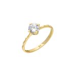 Chavin DU29-10 0.65 Carat Tek Taş Sarı Altın Yüzük