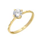 Chavin DU29-17 0.65 Carat Tek Taş Sarı Altın Yüzük