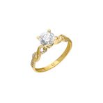 Chavin DU30-13 1.2 Carat Tek Taş Sonsuzluk Sarı Altın Yüzük