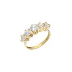 Chavin DY14SR-10 2.1 Carat 2.2 gr 5 Taş Taşlı Zirkon Altın Yüzük