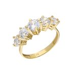 Chavin DY14SR-13 2.1 Carat 2.2 gr 5 Taş Taşlı Zirkon Altın Yüzük