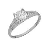 Chavin DY70BY-12 1 Carat Tek Taş Beyaz Altın Yüzük