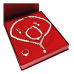 Chavin DZ42 Rose İnci Gümüş Set